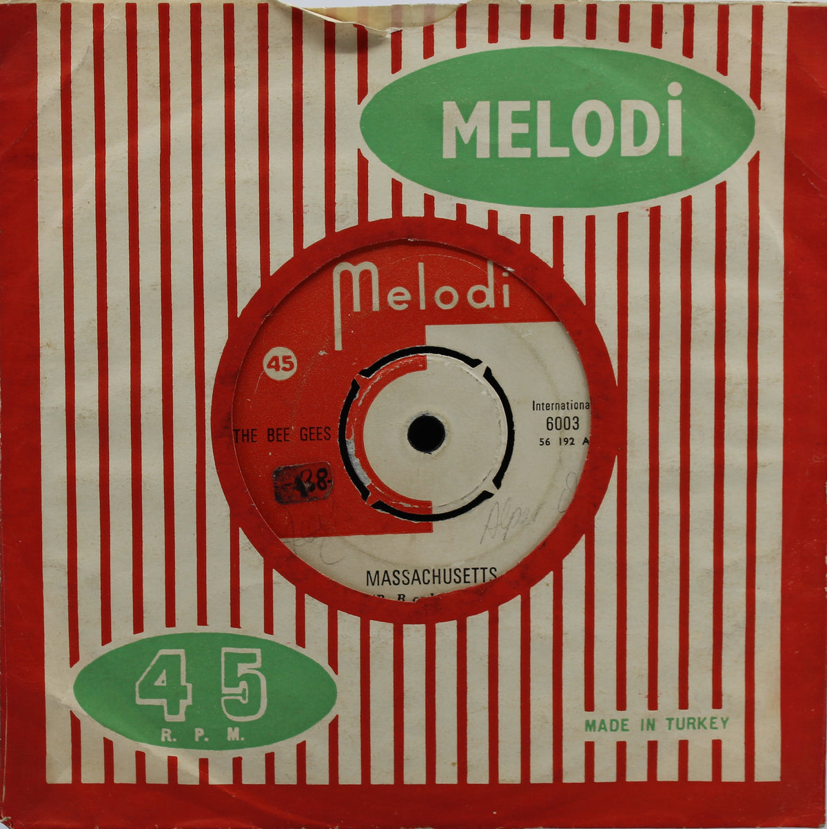 The Bee Gees, Melodi, Vinyl Single (45rpm), Massachusetts, Turkey 1968,  (s 1098)