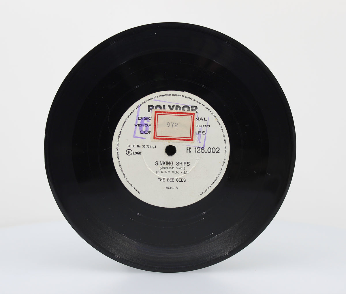 Bee Gees, Vinyl 7&quot; (33⅓) Promo, Brazil 1968