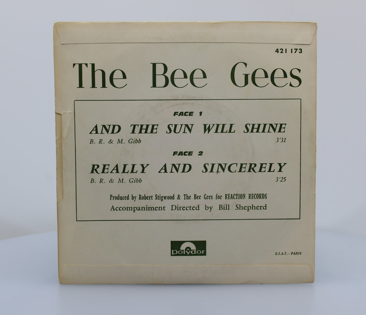 Bee Gees, And The Sun Will Shine, Vinyl Single (45rpm), France 1968 (s 1169)