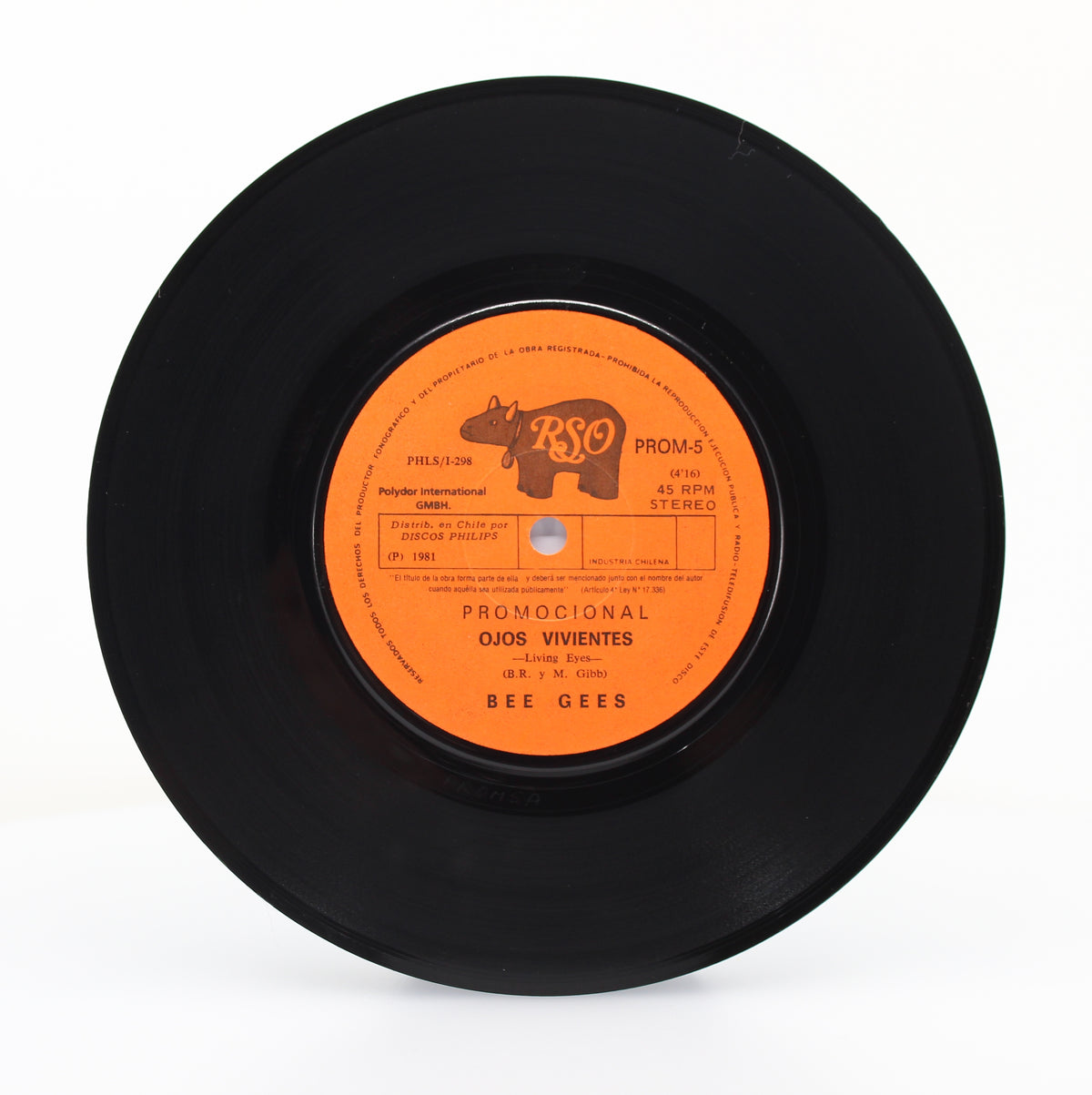 Bee Gees, He&#39;s A Liar, Vinyl 7&quot; (45rpm) Promo, Chile 1981