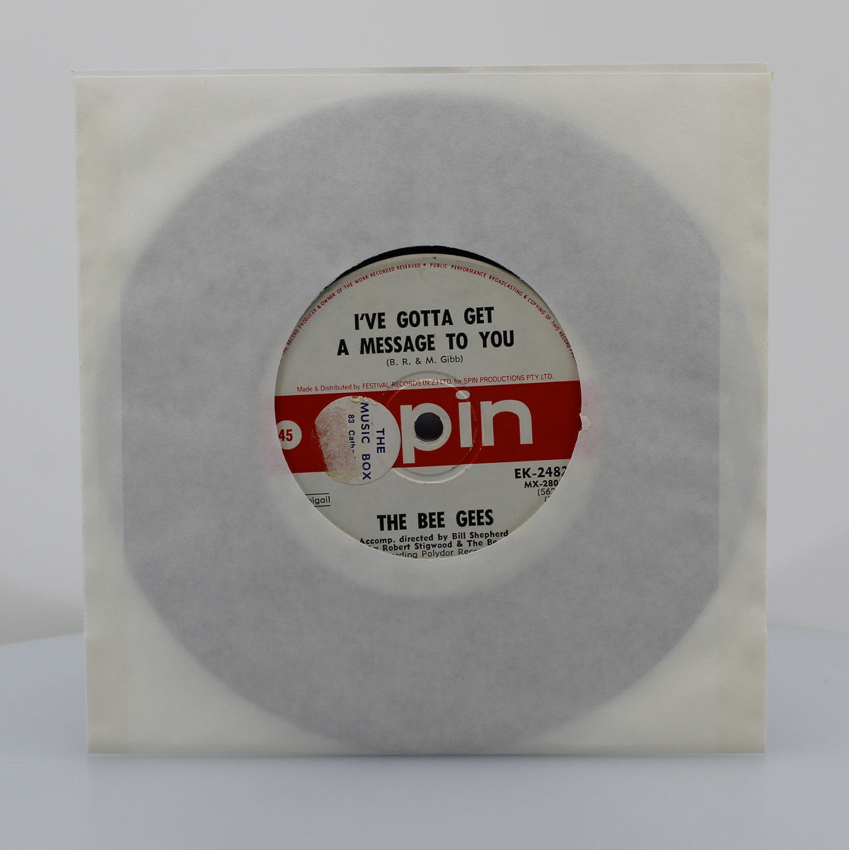Bee Gees, I&#39;ve Gotta Get A Message To You, Vinyl 7&quot; (45rpm), New Zealand 1968
