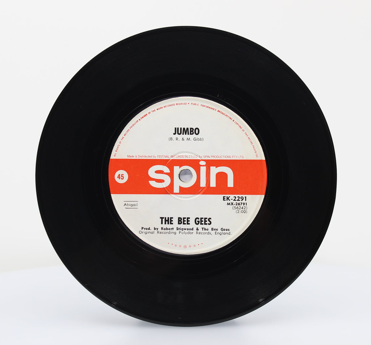 Bee Gees, Jumbo, Vinyl 7&quot; (45rpm), New Zealand 1968
