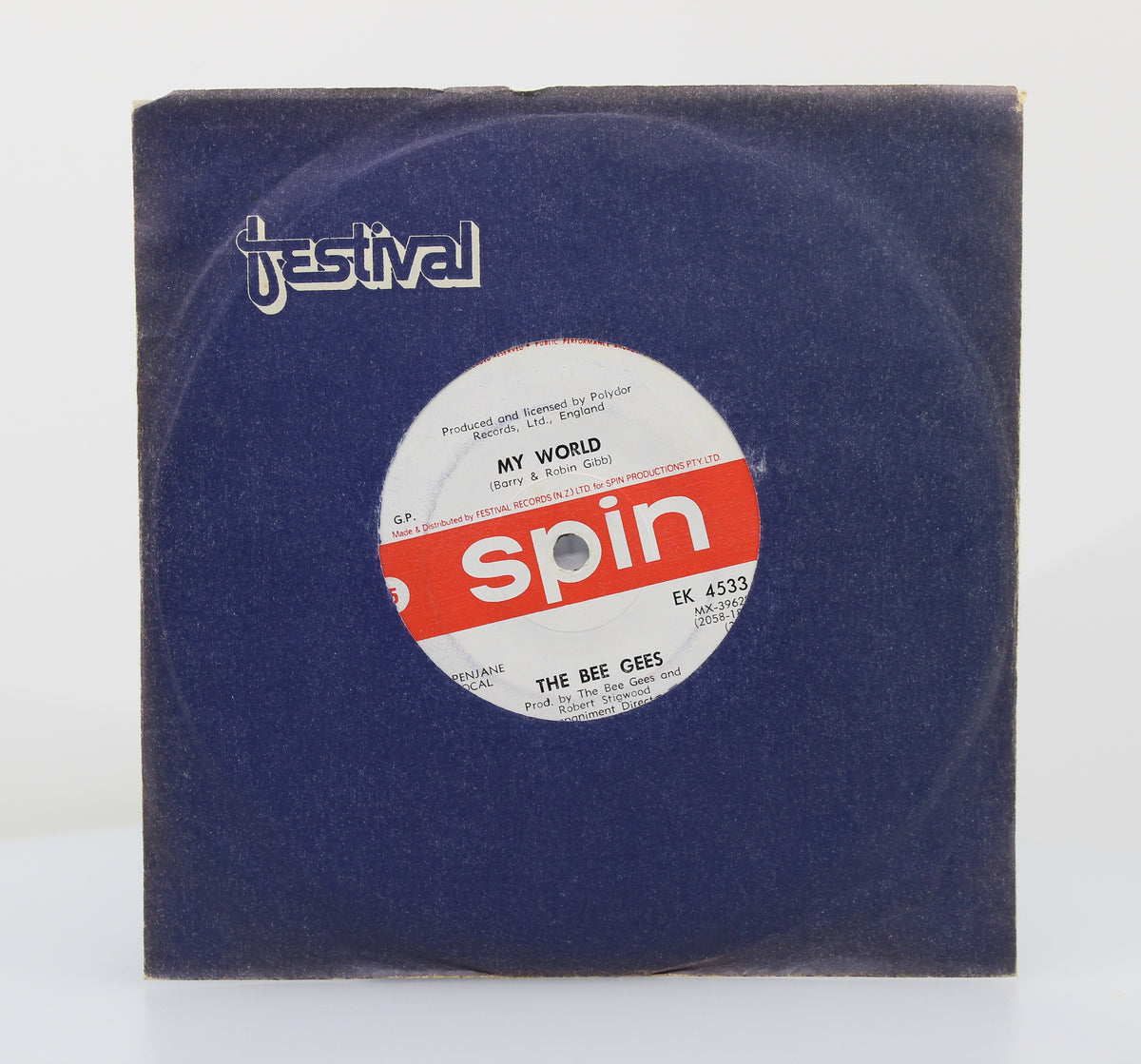 Bee Gees, My World, Vinyl 7&quot; (45rpm), New Zealand 1972