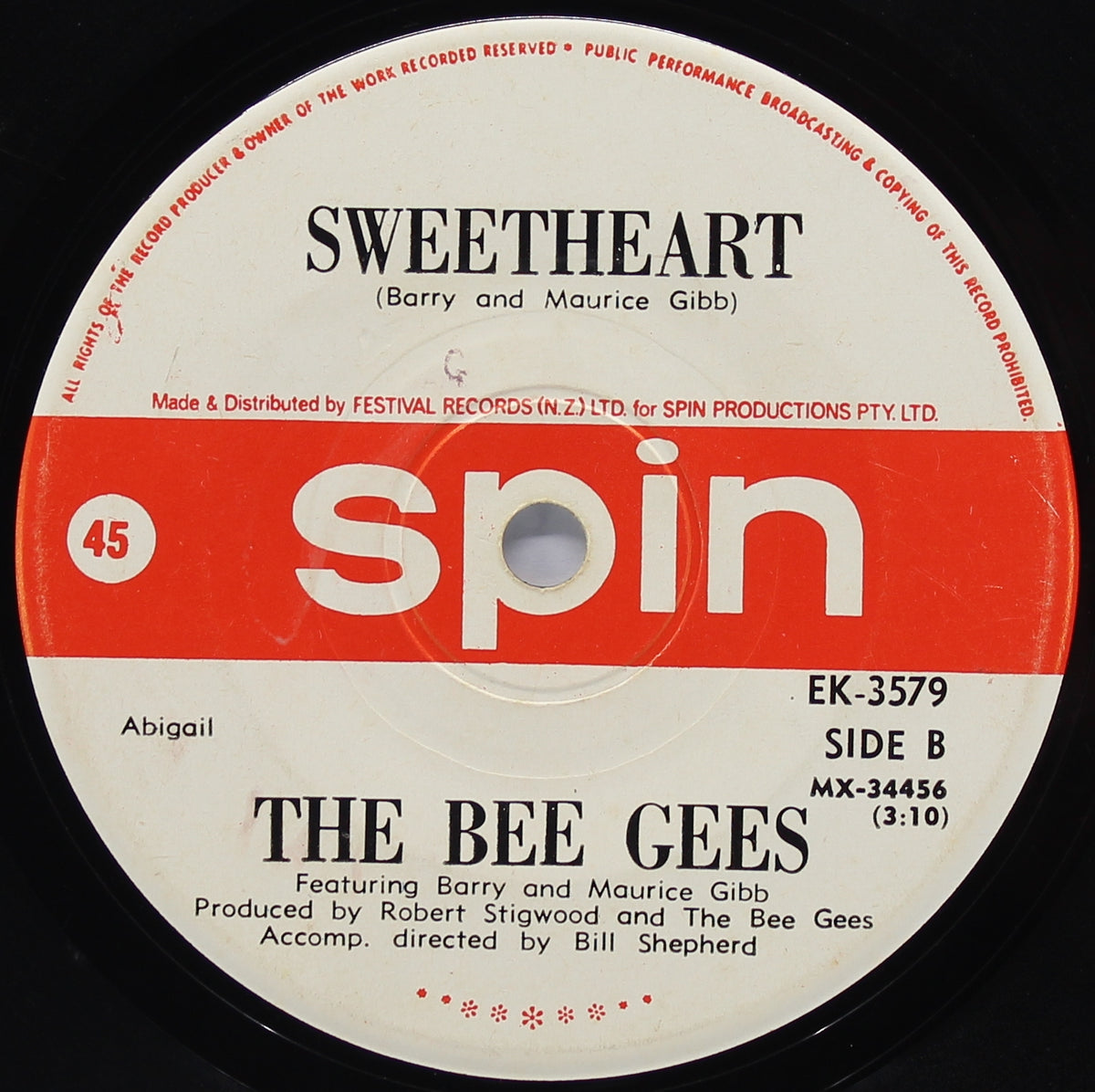 Bee Gees, I.O.I.O., Vinyl 7&quot; (45rpm), New Zealand 1970
