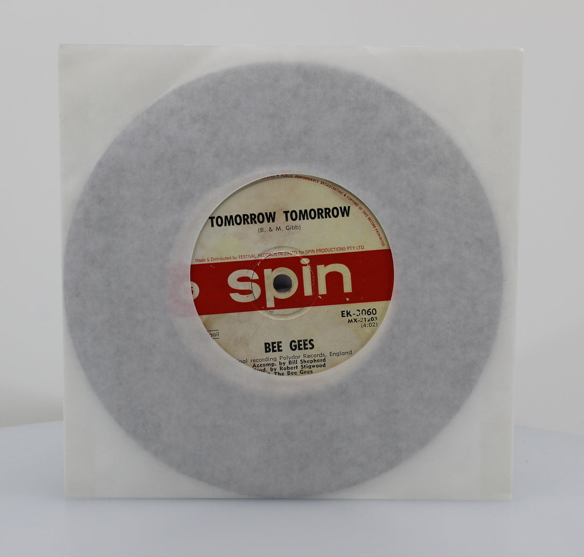 Bee Gees, Tomorrow, Tomorrow, Vinyl 7&quot; Single (45rpm), New Zealand 1969
