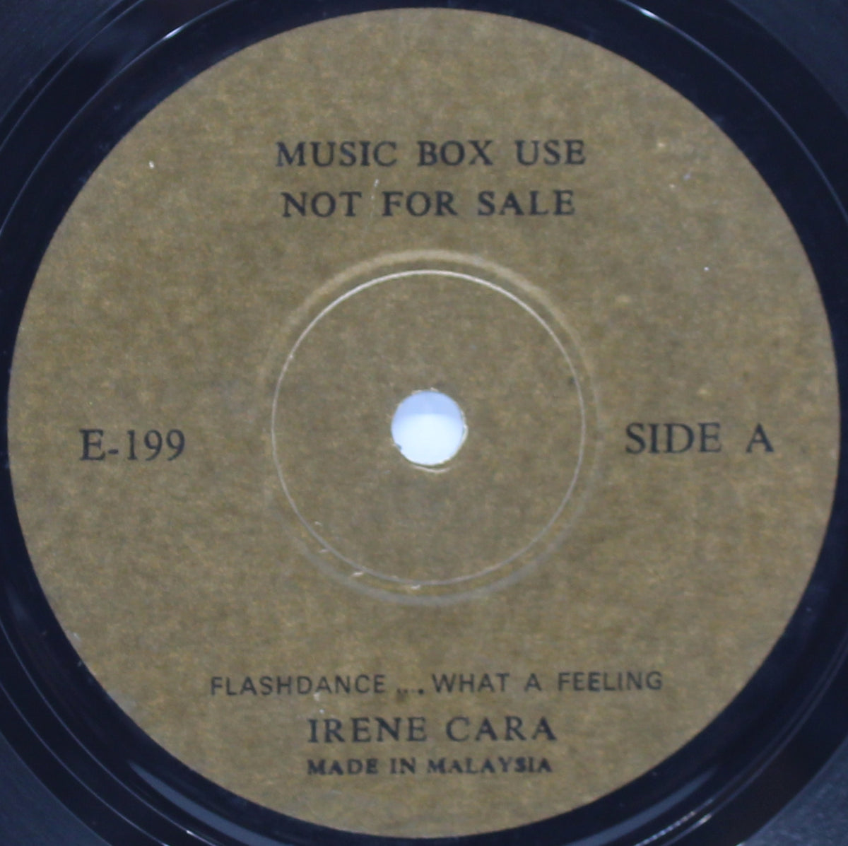 Bee Gees and Irene Cara, Music Box Use &quot;Not for sale&quot;, Vinyl 7&quot; single (45rpm), Malaysia
