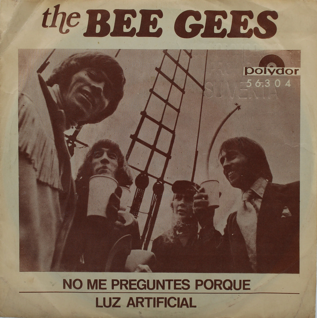 Bee Gees, No Me Preguntes Porque, Vinyl 7&quot; (45rpm) with Promo stamp, Chile (s 1220)