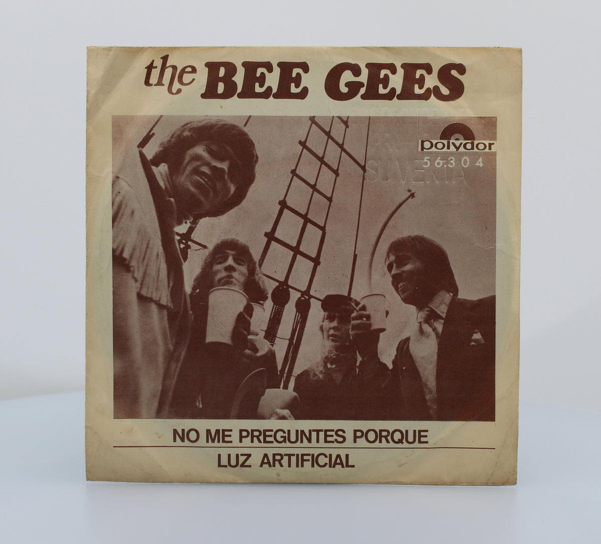 Bee Gees, No Me Preguntes Porque, Vinyl 7&quot; (45rpm) with Promo stamp, Chile (s 1220)