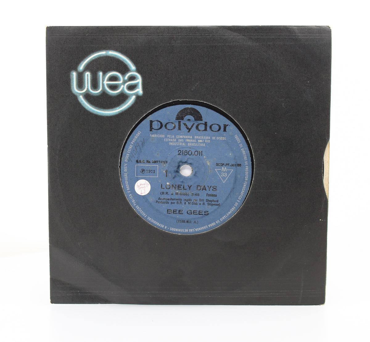 Bee Gees - Lonely Days, Vinyl, 7&quot;, 33 ⅓ RPM, Brazil 1971