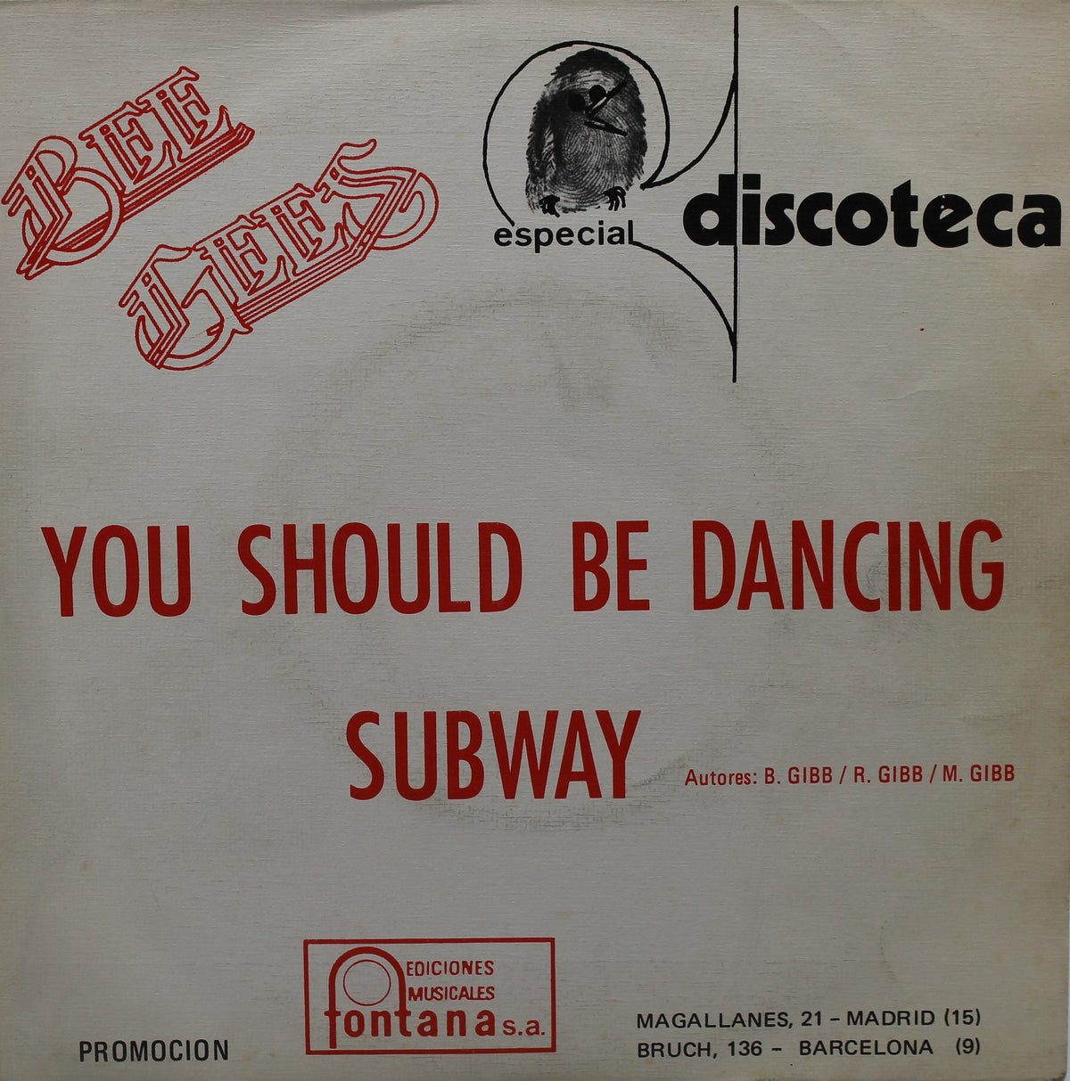 Bee Gees - You Should Be Dancing, Vinyl, 7&quot;, 45 RPM, Single, Promo, Spain 1976