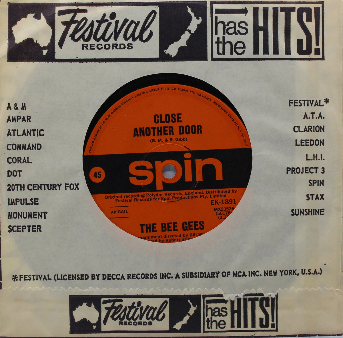 Bee Gees - To Love Somebody,  Vinyl, 7&quot;, 45 RPM, Single, Australia 1967