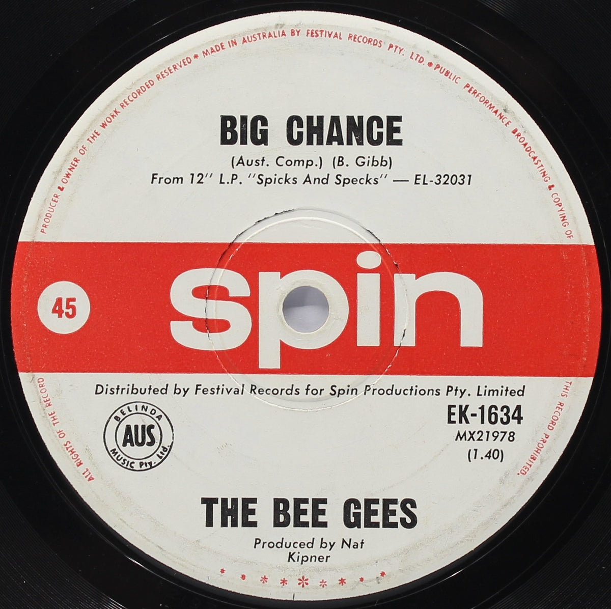 Bee Gees - Born A Man, Vinyl, 7&quot;, 45 RPM, Single, Mono, Australia 1967