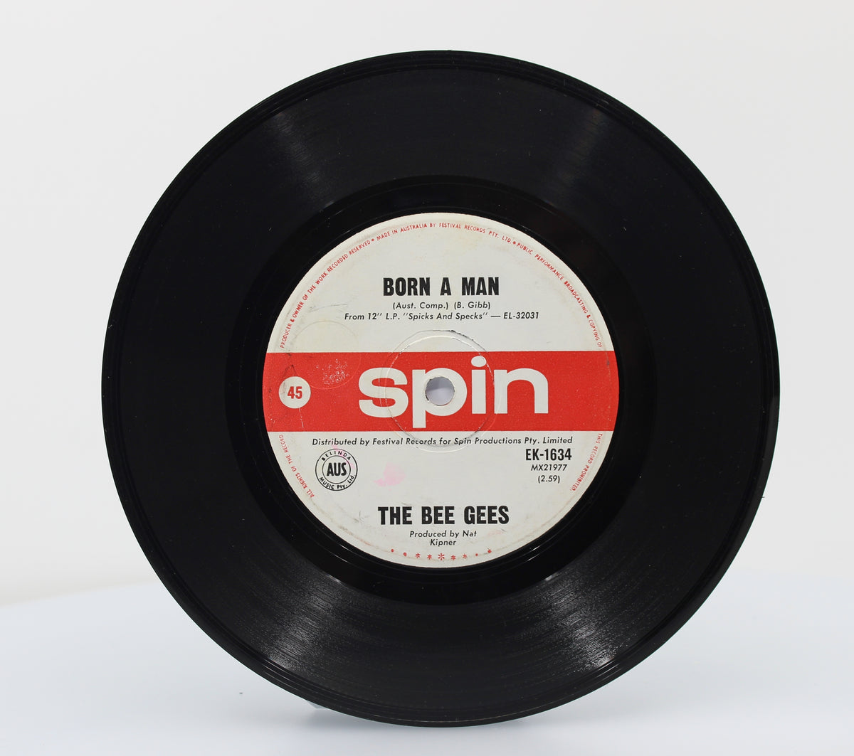 Bee Gees - Born A Man, Vinyl, 7&quot;, 45 RPM, Single, Mono, Australia 1967