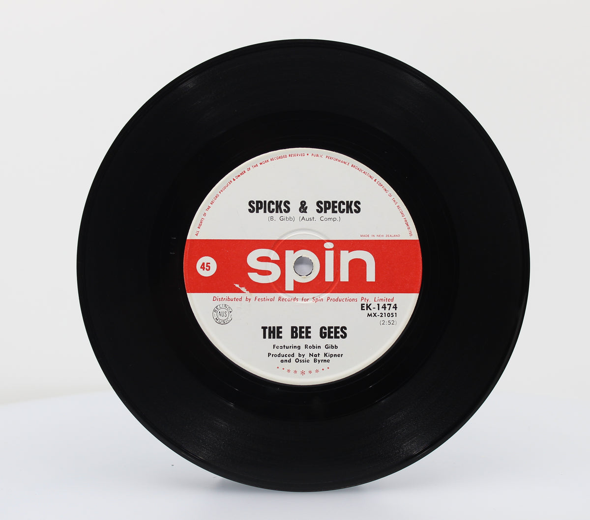 Bee Gees - Spicks And Specks, Vinyl, 7&quot;, 45 RPM, Single, New Zealand 1966