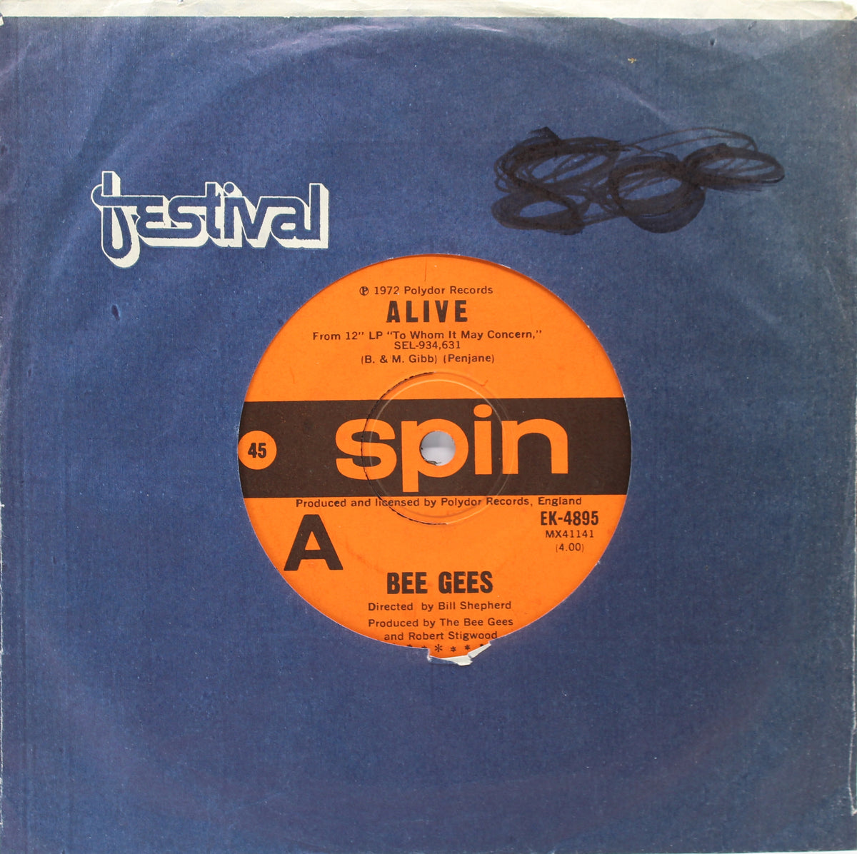 Bee Gees - Alive, Vinyl, 7&quot;, 45 RPM, Single, Australia 1972