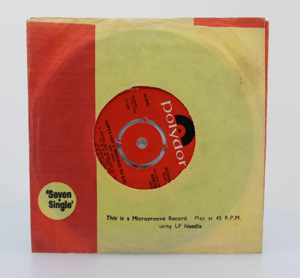 Bee Gees - Gotta Get A Message To You, Vinyl 7&quot; EP 45rpm,