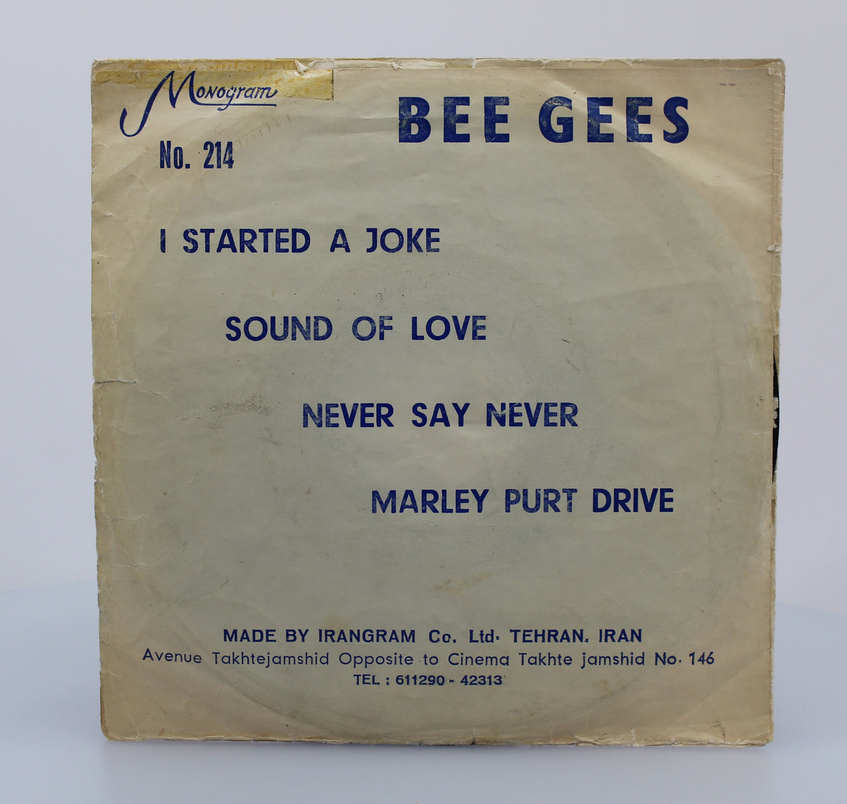 Bee Gees - I Started A Joke, Vinyl 7&quot; EP 45rpm, Iran