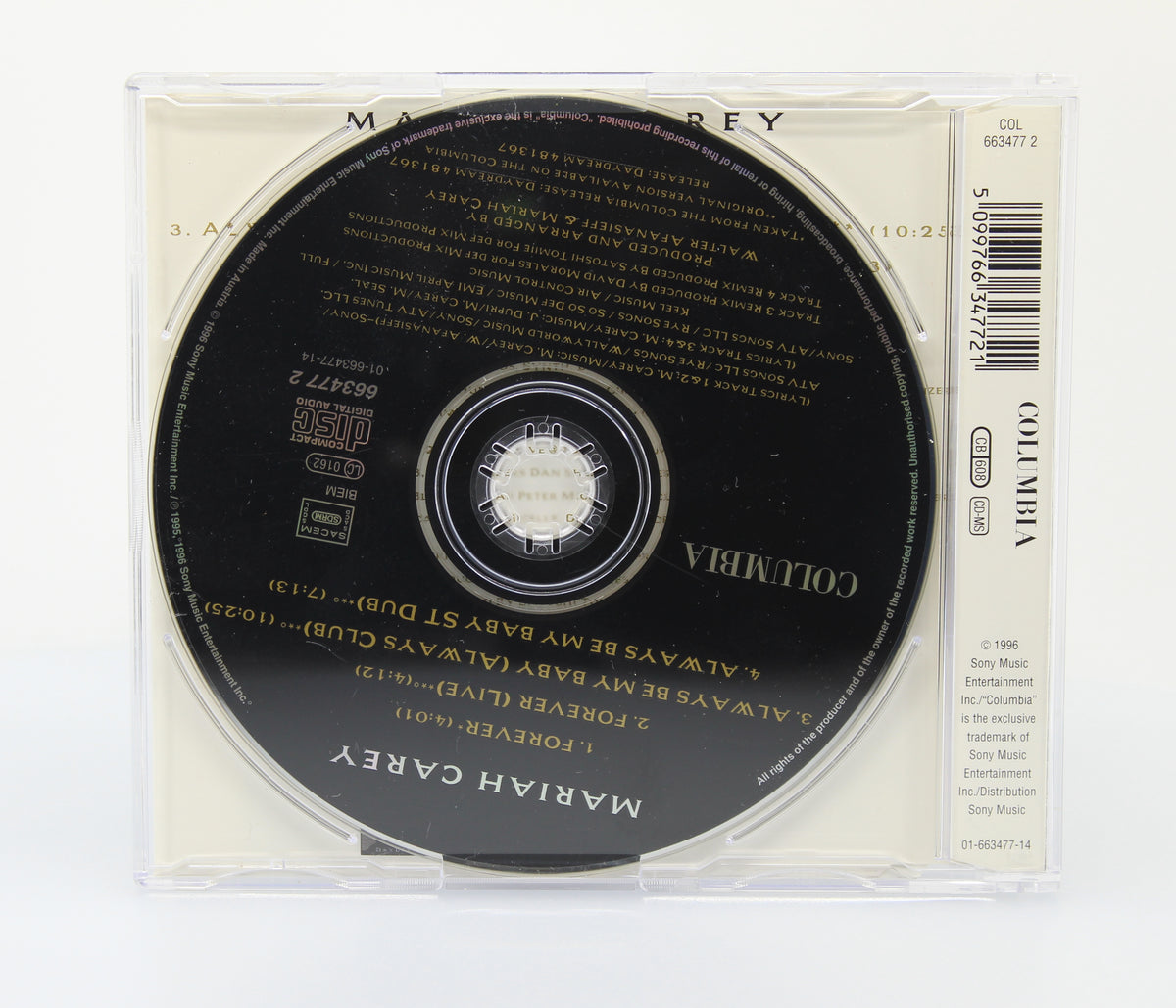 Mariah Carey ‎– Forever, CD Maxi, Europe 1996