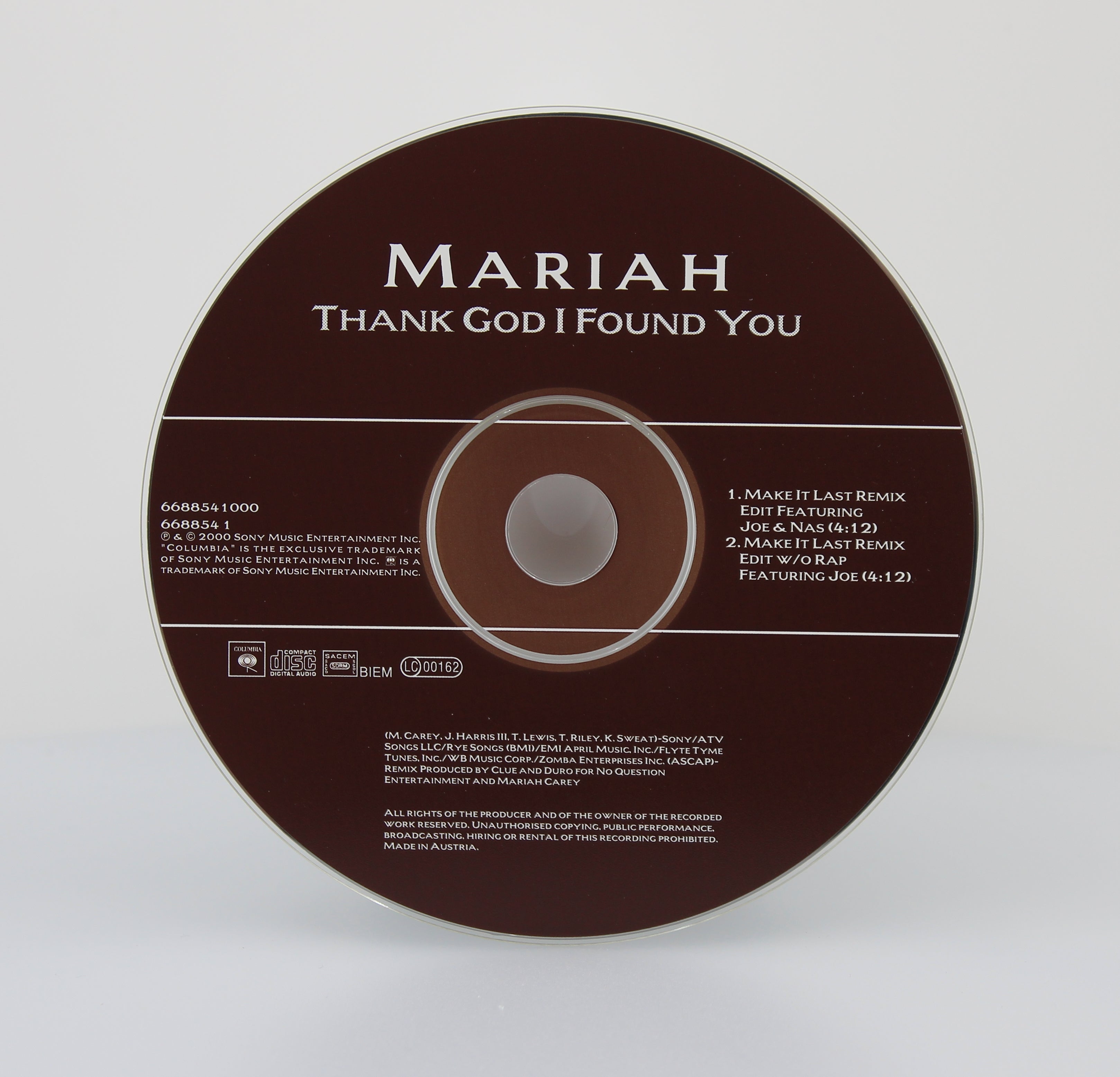 Mariah Carey Featuring Remix Versions With Nas And Joe – Thank God
