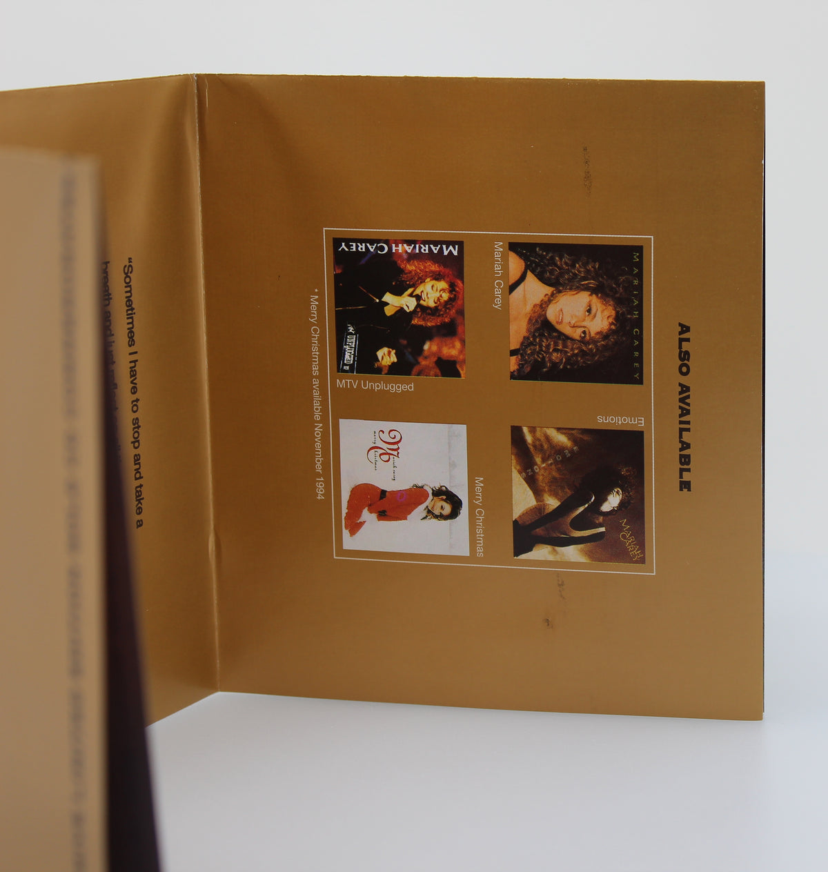 Mariah Carey - Music Box, CD Album, Limited Edition Gold, Australia 1994