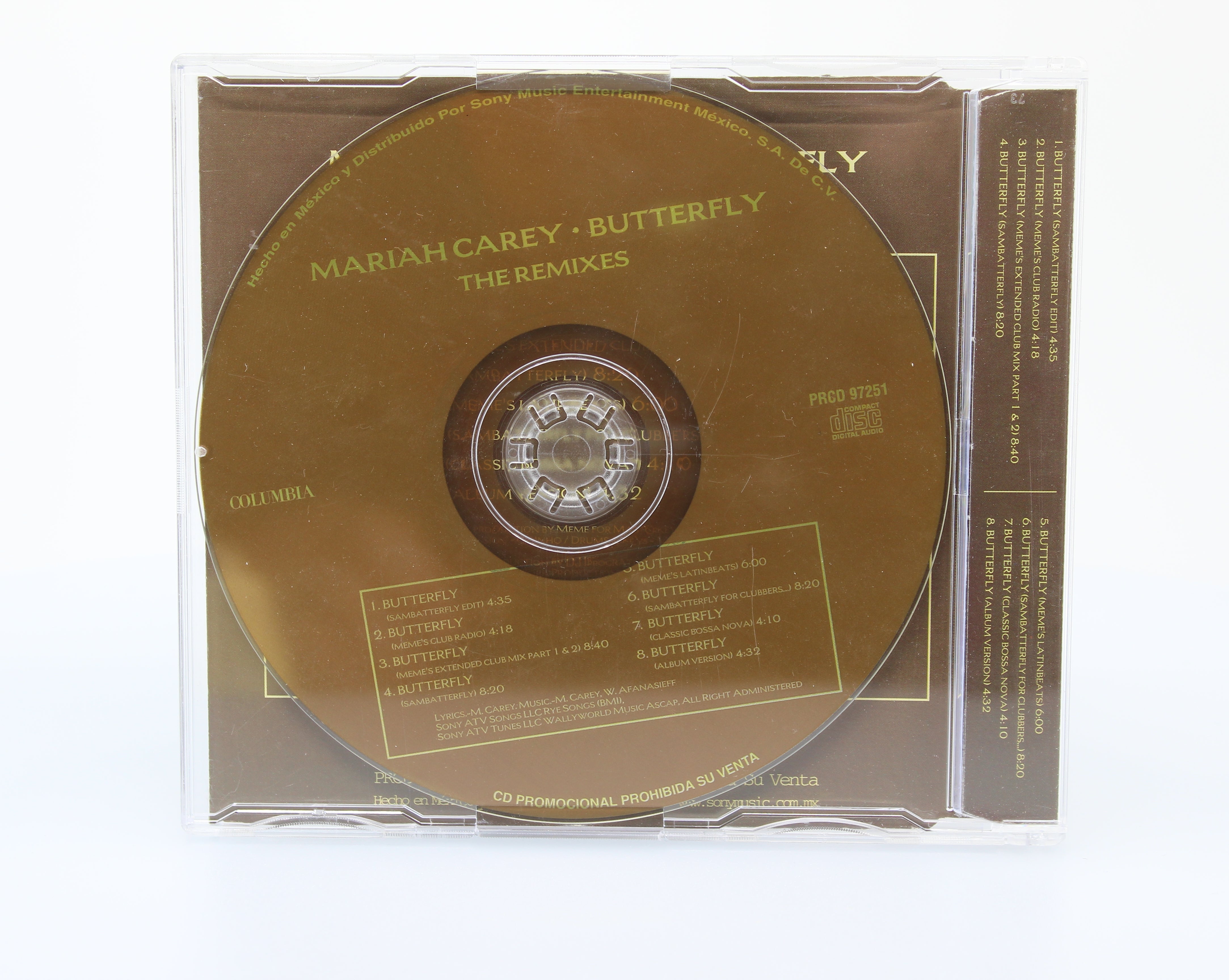 Mariah Carey, Butterfly (The Remixes), CD Single Promo, Mexico 