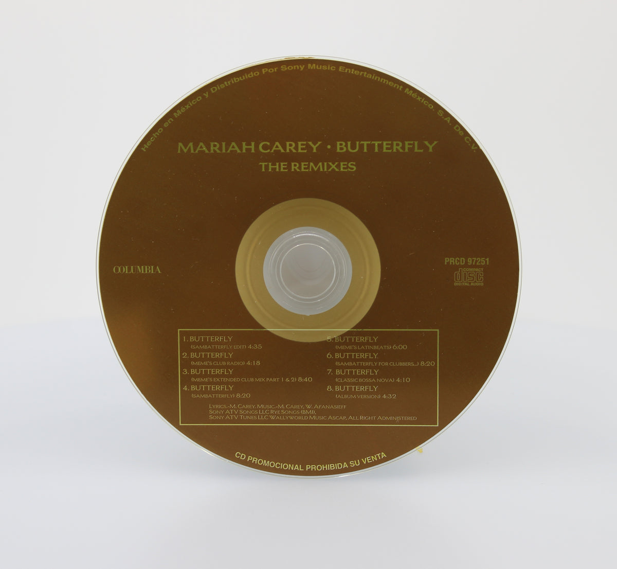 Mariah Carey, Butterfly (The Remixes), CD Single Promo, Mexico 1997