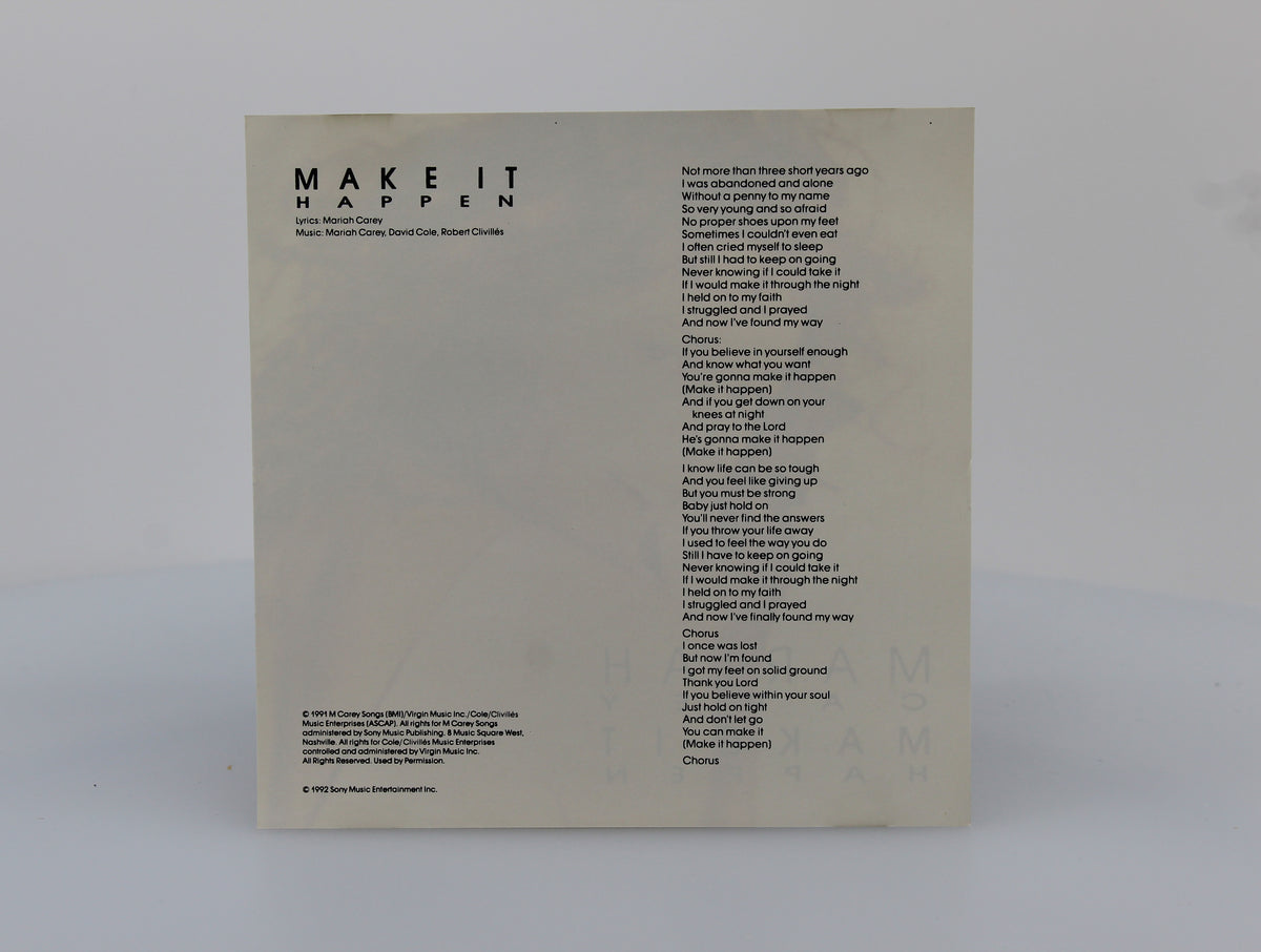 Mariah Carey, Make It Happen, CD Single Promo, US 1992 (CD 641)