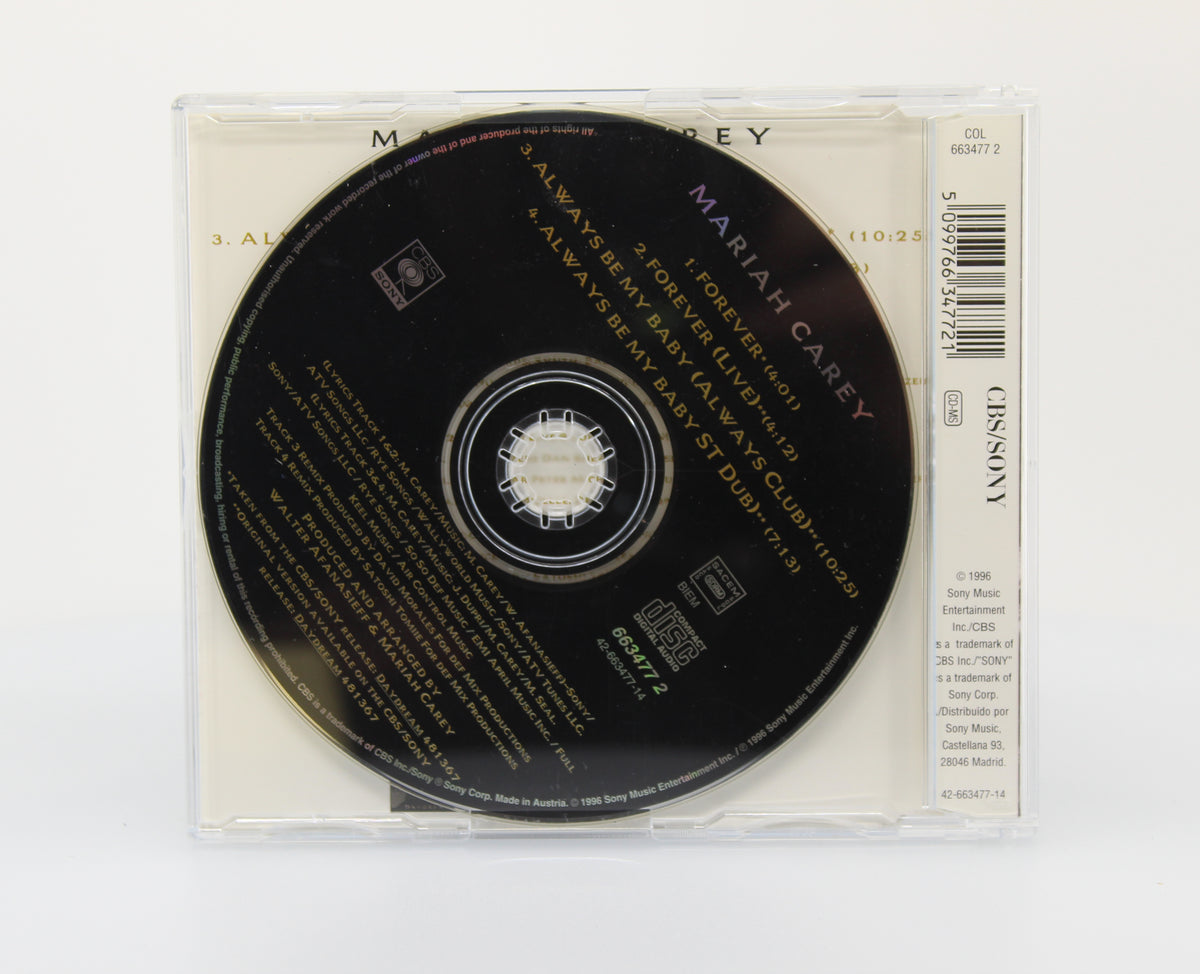 Mariah Carey, Forever, CD Maxi Single, Spain 1996 (CD 646)