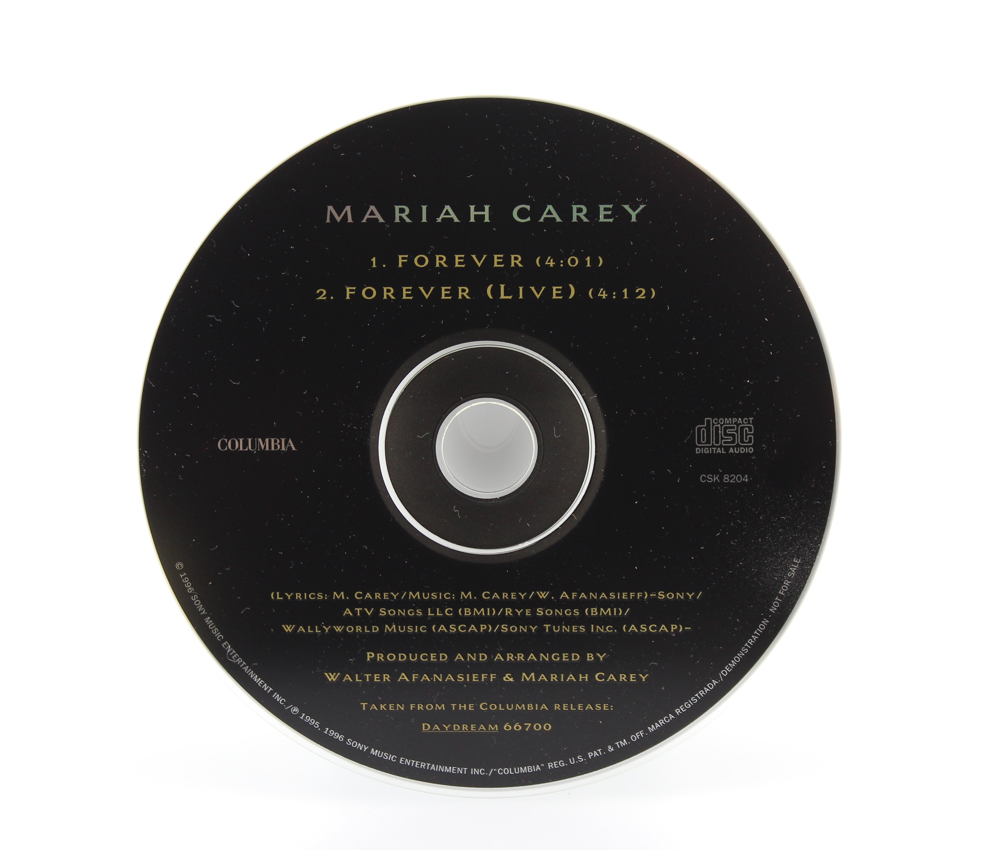 Mariah Carey, Forever, CD Single Promo, US 1996 (CD 650