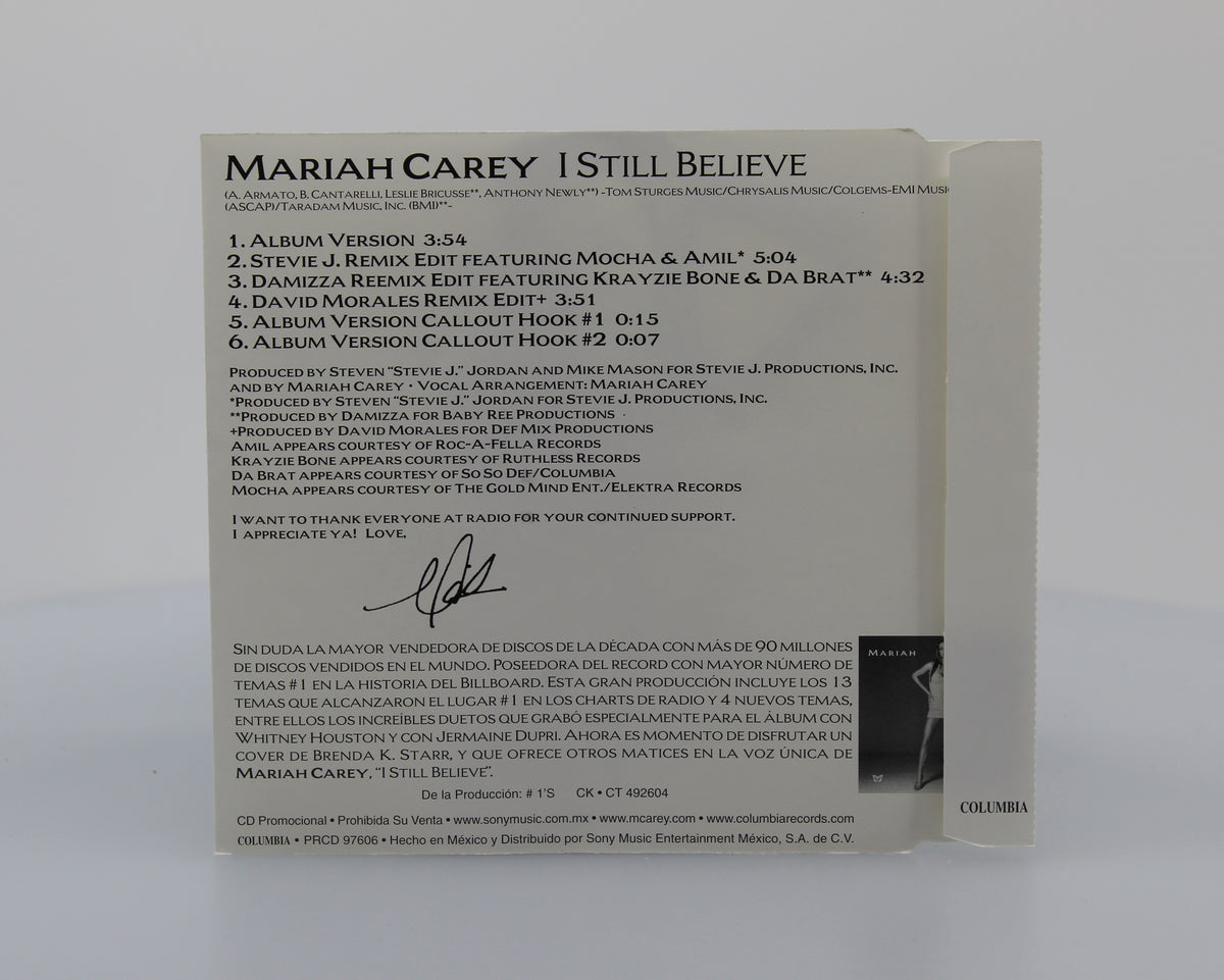 Mariah Carey, I Still Believe, CD Single Promo, Mexico 1999 (CD 654)