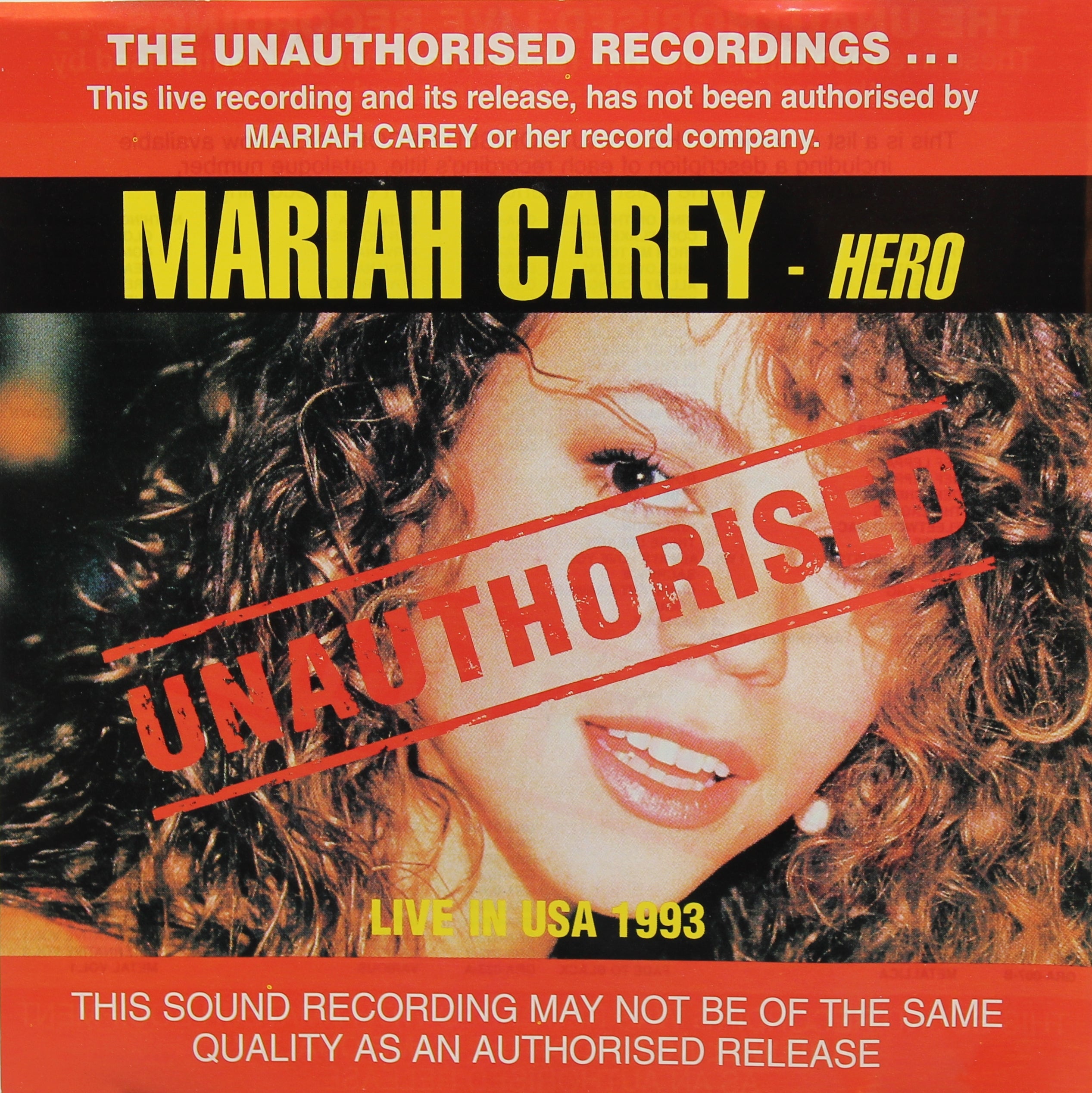 Mariah Carey, Hero, CD, Album, Unofficial Release, Australia 1995
