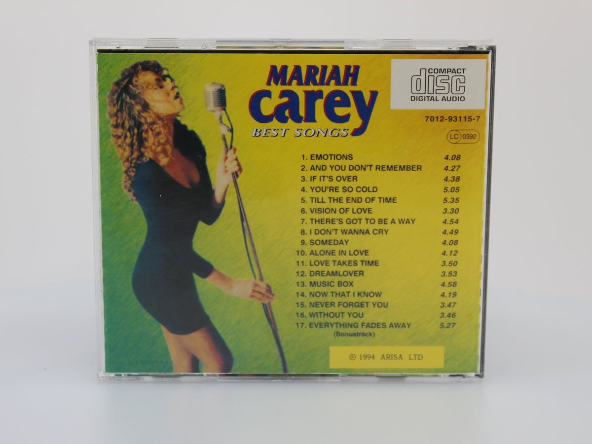 Mariah Carey, Best Songs, CD Unofficial Release Bootleg, Bulgaria 1995 (CD 674)