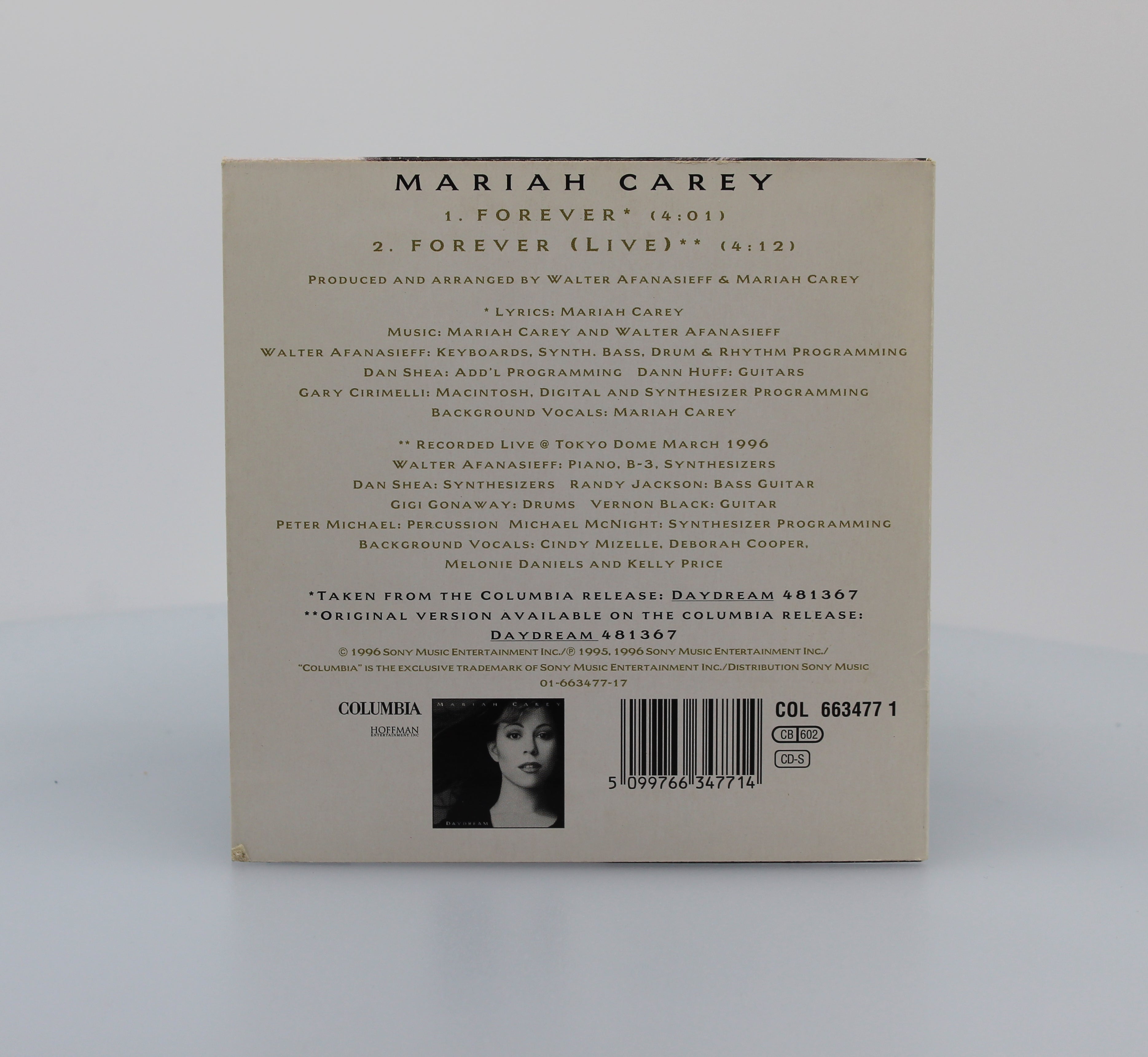 Mariah Carey, Forever, CD Single Promo, Europe 1996 (CD 681 